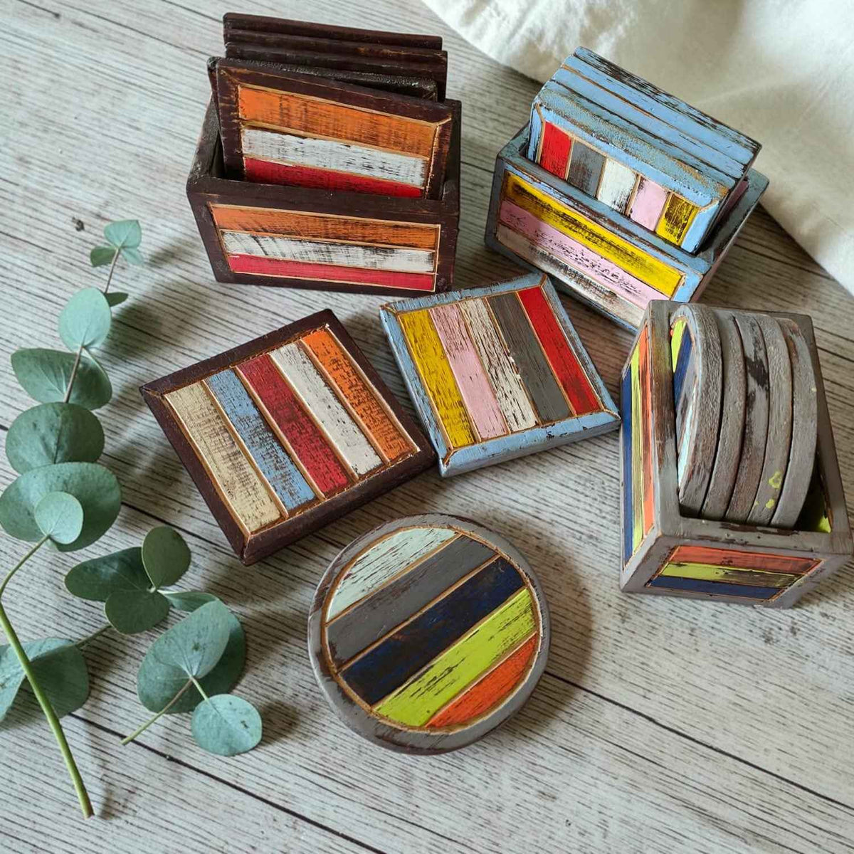 Handmade Timber Coaster Sets