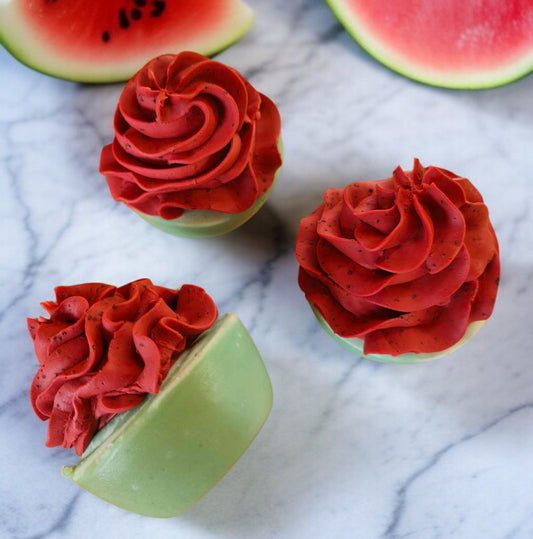 Watermelon Cupcake Soaps